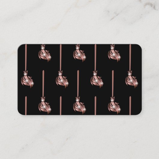 Maid Cleaning House Mousserend roos Gold Business Visitekaartje (Voorkant)