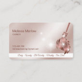 Maid Cleaning House Mousserend roos Gold Business Visitekaartje (Achterkant)