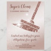 Maid Cleaning House Mousserend Roos Gold Flyer (Achterkant)