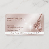 Maid Cleaning House Mousserend roos gold Visitekaartje (Achterkant)