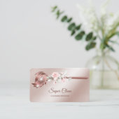 Maid Cleaning House Mousserend roos gold Visitekaartje (Staand voorkant)