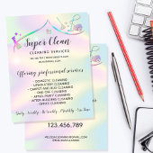 Maid Cleaning House Sparking Holographic Flyer