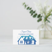 Maid Cleaning House Sparking Visitekaartje (Staand voorkant)