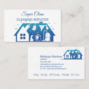 Maid Cleaning House Sparking Visitekaartje