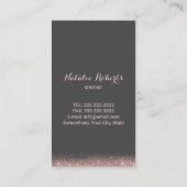 Maid Cleaning Roos Gold Glitter House Keep Visitekaartje (Achterkant)