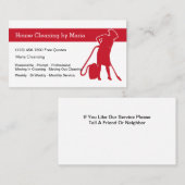 Maid Housekeeper Carte de visite moderne (Devant / Derrière)