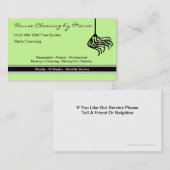 Maid Housekeeper Visitekaartjes (Voorkant / Achterkant)