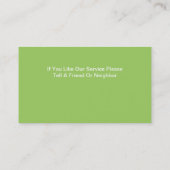 Maid Housekeeper Visitekaartjes (Achterkant)