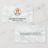 Maid Icon | Marmer Visitekaartje (Voorkant / Achterkant)