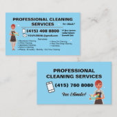 Maid Janitorial Lady Maison Carte de visite Nettoy (Devant / Derrière)