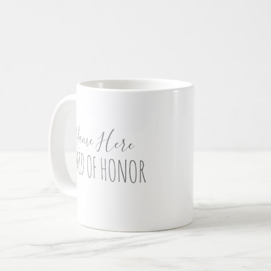 Maid minimaliste d'honneur Mug (Devant gauche)