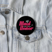 Maid of Honor Bachelorette Party Wedding Button (In situ)