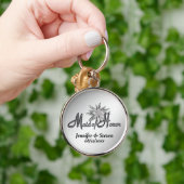 Maid of Honor Black and White Custom Keychains Sleutelhanger (Hand)