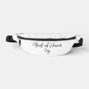 Maid of Honor Black Text sur le pack blanc Fanny