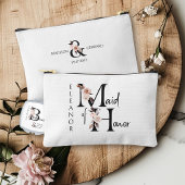 Maid of Honor Bloem Letter Boho Bloemen Custom Etui