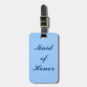 Maid of Honor, Blue Scroll Bagagelabel in het blau (Voorkant verticaal)