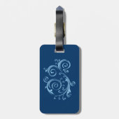 Maid of Honor, Blue Scroll Bagagelabel in het blau (Achterkant verticaal)
