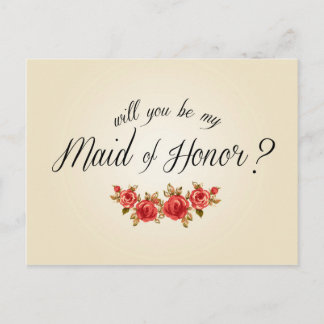 Maid of Honor Briefkaart
