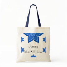 Maid of Honor bruiloft blauwe bloem