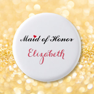 Maid of Honor Bruiloft Bruids Bachelorette Party Ronde Button 3,2 Cm