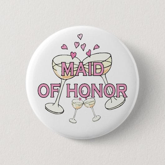 Maid of Honor Bruiloft ID Button (Voorkant)