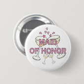 Maid of Honor Bruiloft ID Button (Voorkant /achterkant)