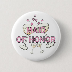 Maid of Honor Bruiloft ID Button