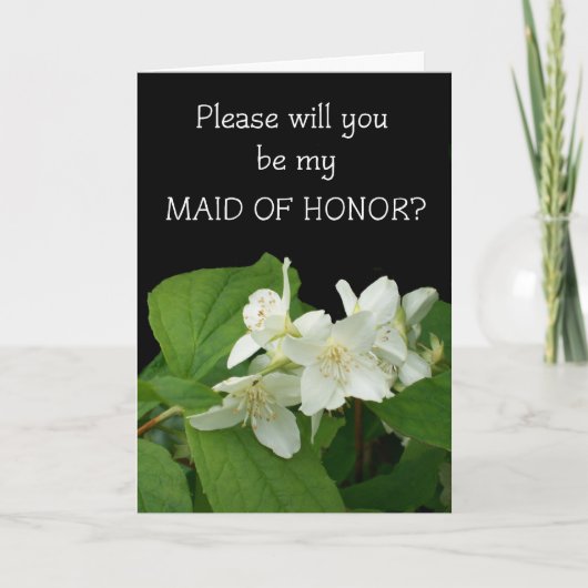 Maid of Honor Bruiloft Uitnodiging Kaart (Voorkant)
