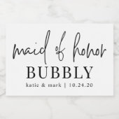 Maid Of Honor Bubbly Mini Étiquettes De Vins Étinc (Étiquettes simples)