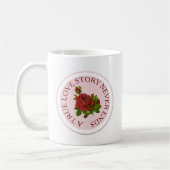 Maid of Honor Burgundy Rose Bouquet Mug (Gauche)