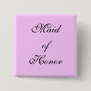 Maid of Honor Button