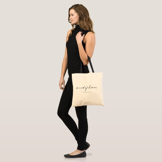 Maid of Honor Canvas tas | Modern script (Voorkant (model))