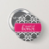 Maid of Honor Damask Button (Voorkant /achterkant)