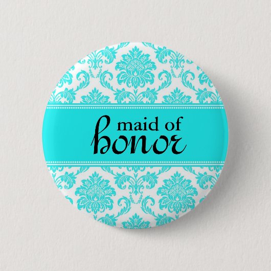 Maid of Honor Damask Button (Voorkant)