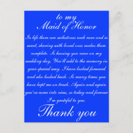 Maid of Honor Dank u Briefkaart