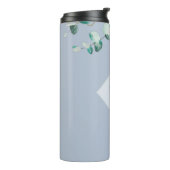Maid of Honor Dusty Blue Eucalyptus Personalized Thermosbeker (Gedraaid links)