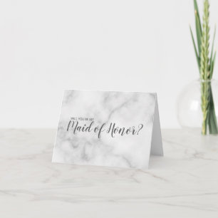 Maid of Honor Elegant Marble Script