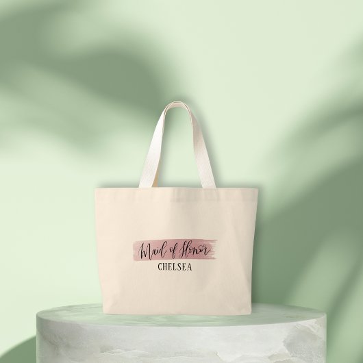 Maid of Honor Elegant Script Canvas tas