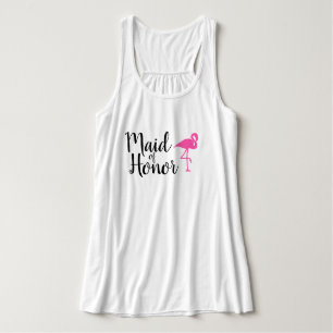 Maid of Honor Flamingo Trouwtank Tanktop