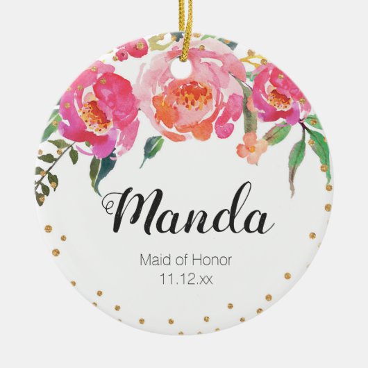 Maid of Honor Floral Ornament (Voorkant)