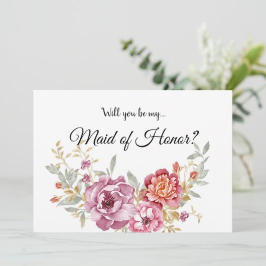 Maid of Honor Kaart (Staand voorkant)