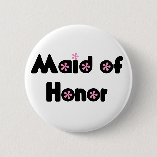 Maid of Honor-knop Ronde Button 5,7 Cm (Voorkant)