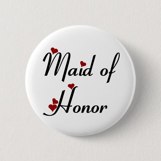 Maid of Honor-knop Ronde Button 5,7 Cm (Voorkant)