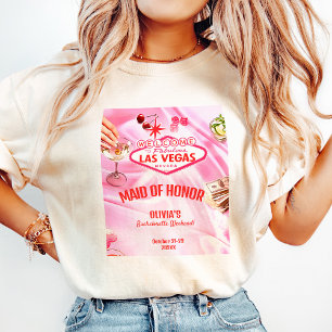 Maid of Honor Las Vegas Bachelorette Poker Roze T-shirt