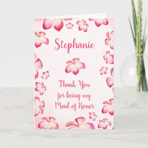 Maid of Honor Merci Watercolor Plumeria