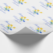 Maid of Honor met gele Tulips Cadeaupapier (Hoek)