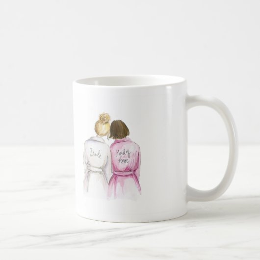 Maid of Honor? Mok Blonde Bride Brunette Bob Maid (Rechts)