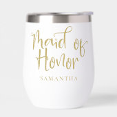 Maid of Honor Nom du cadeau Gold & Black (Gauche)