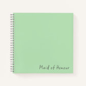 Maid of Honor Notitieboek (Sage Green) (Voorkant)