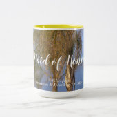 Maid of Honor Palm Trees Personalized Mugs (Centre)